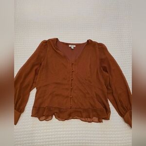 Nine West Rust Blouse